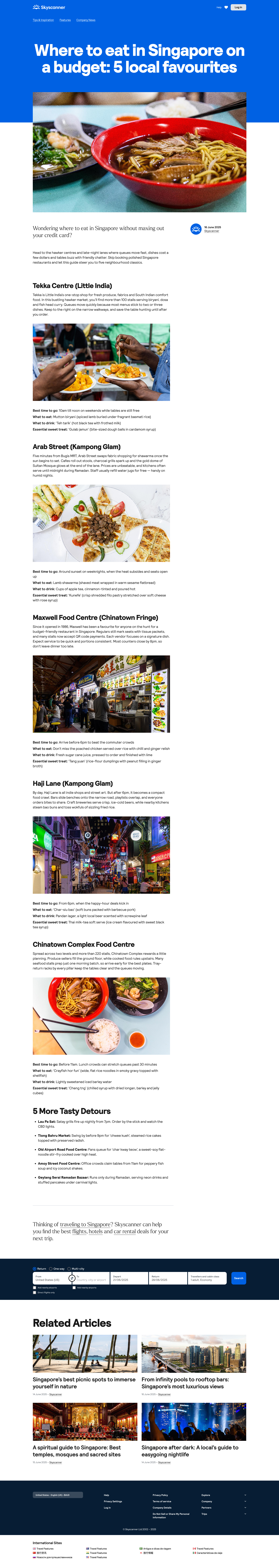 Where to eat in Singapore on a budget: 5 local favourites